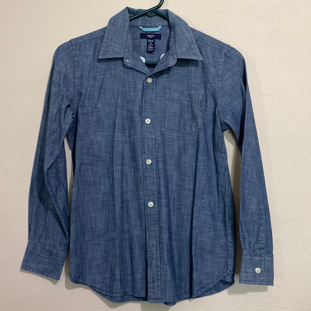 Jean boys button up shirt